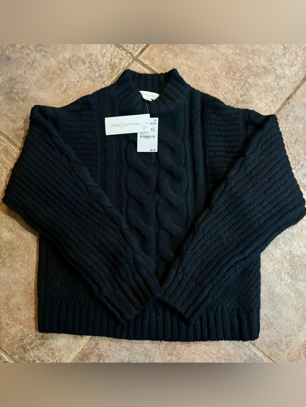 NWT Treasure & Bond women’s Black turtleneck sweater sz xs